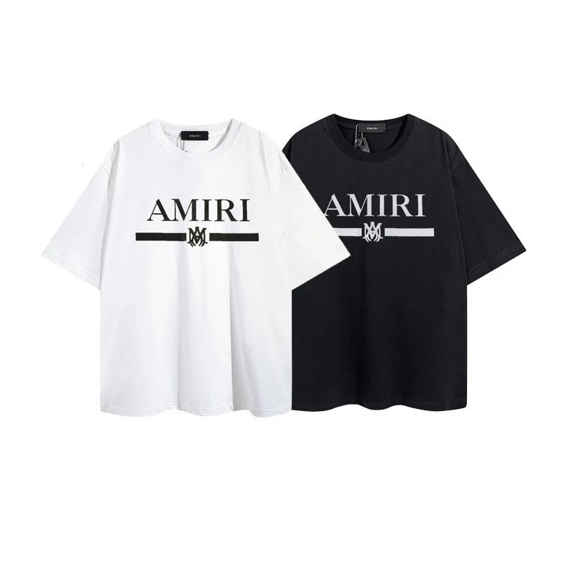 AMIRI Logo Print Tee White Black - Gallery Image 2 - Detailed View
