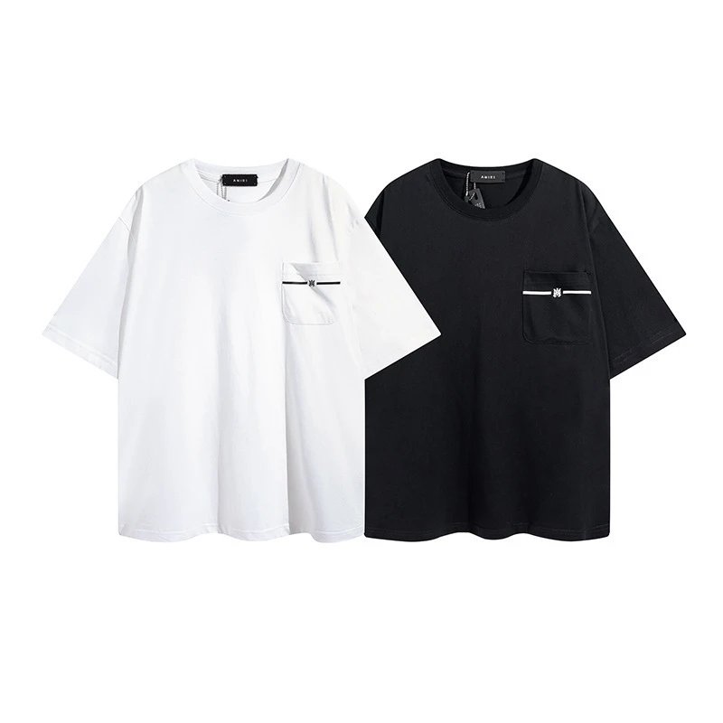 AMIRI Logo Print Tee White Black - Gallery Image 5 - Detailed View