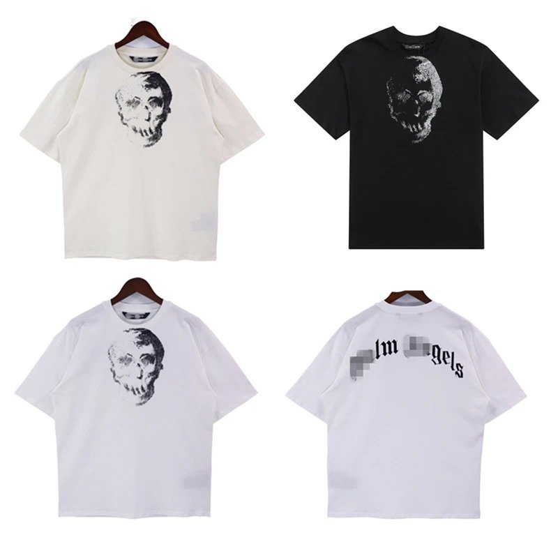 Skull Graphic Streetwear Cotton T-Shirt Ivory - Gallery Image 1 - Detailed View