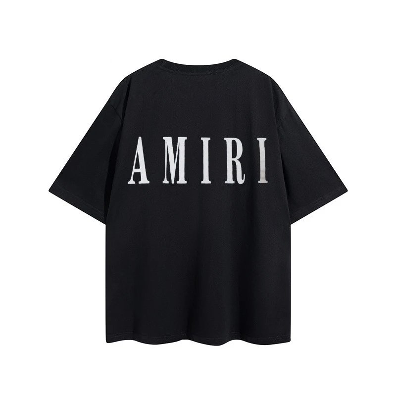 AMIRI Logo Print Tee White Black - Gallery Image 7 - Detailed View