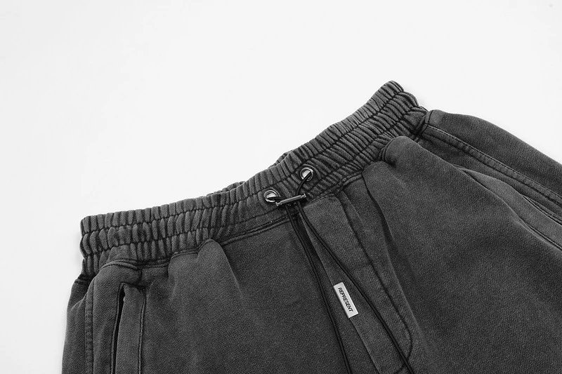 REPRESENT Elastic Denim Shorts Black - Gallery Image 7 - Detailed View