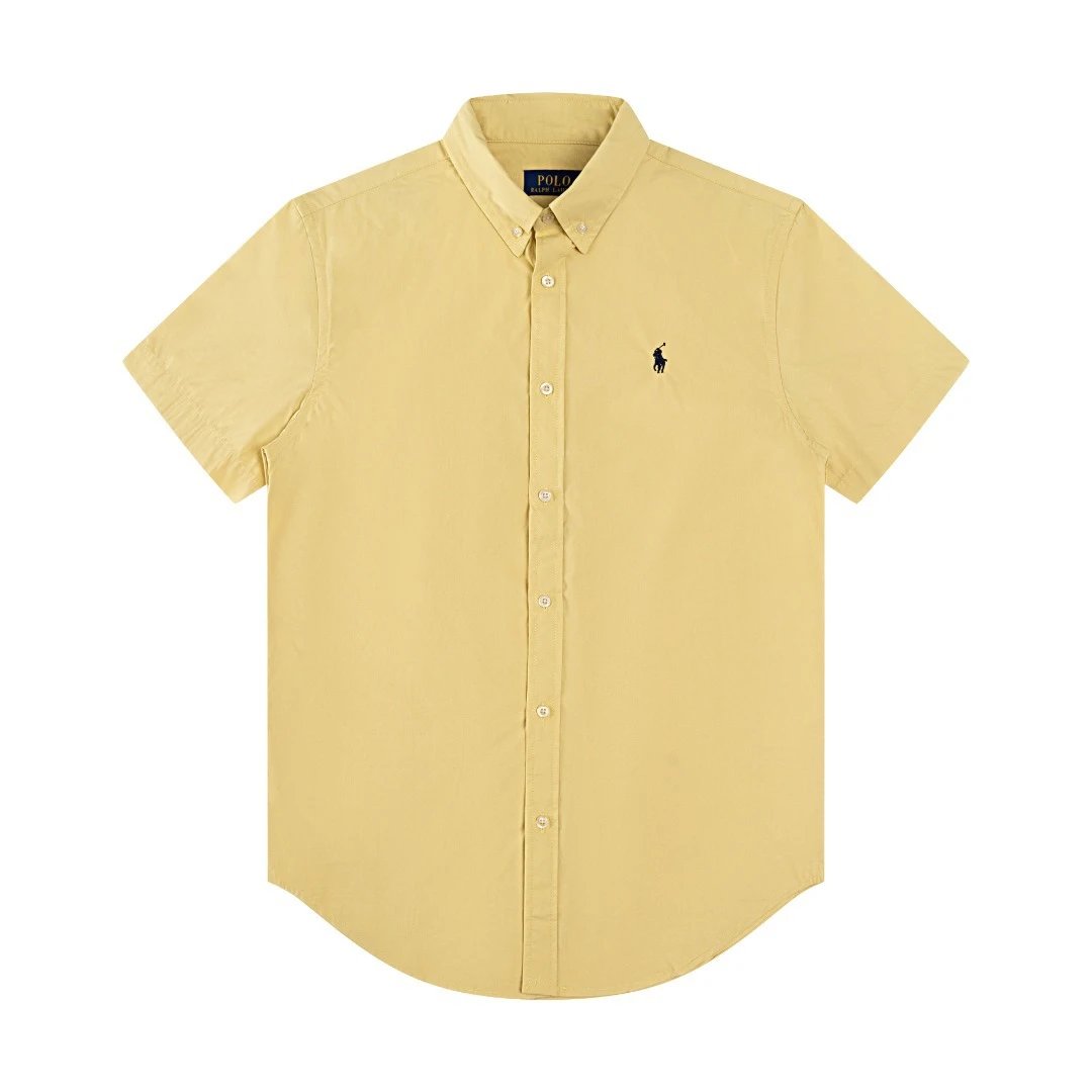 Classic Cotton Short Sleeve Shirt Unisex Butter - Ralph Lauren - Cnfans - $30.32