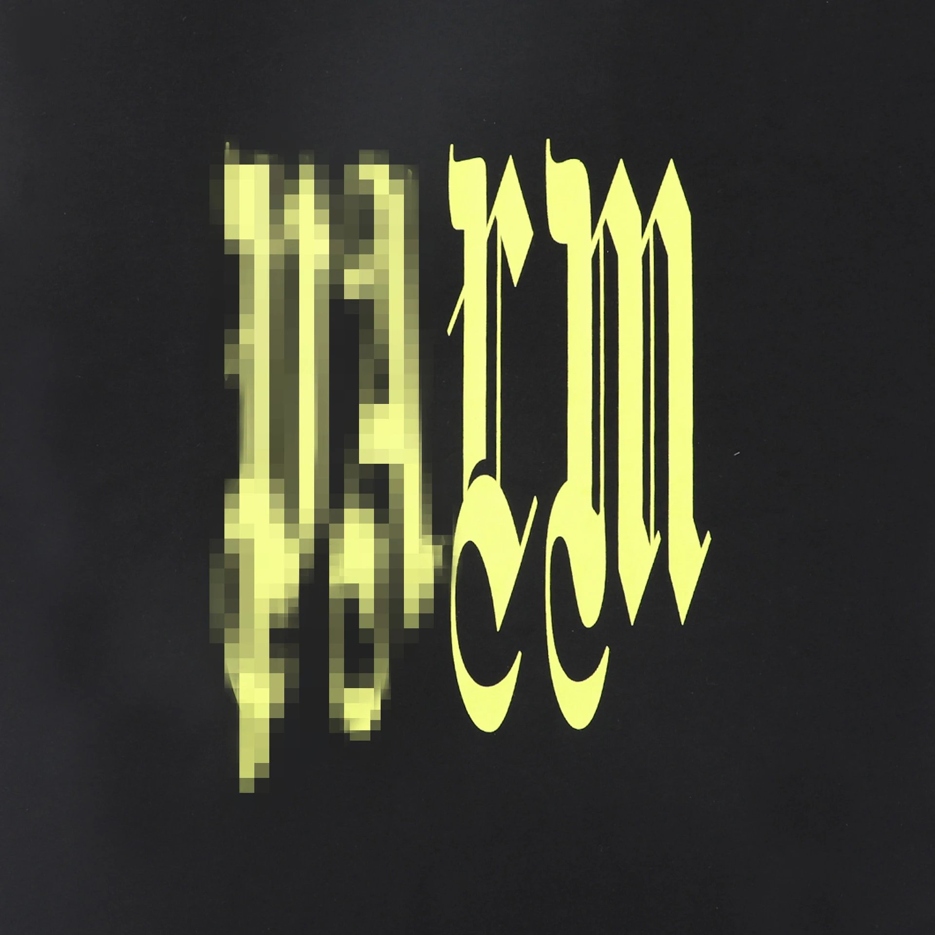 Streetwear Cotton Graphic Logo Oversized T-Shirt Neon Yellow - Gallery Image 8 - Detailed View