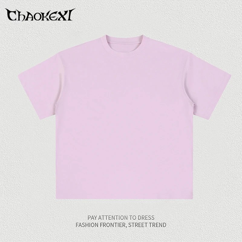 Men's Cool Cotton Summer T-Shirt Tee Mauve - ChaoKeXi - Cnfans - $16.68