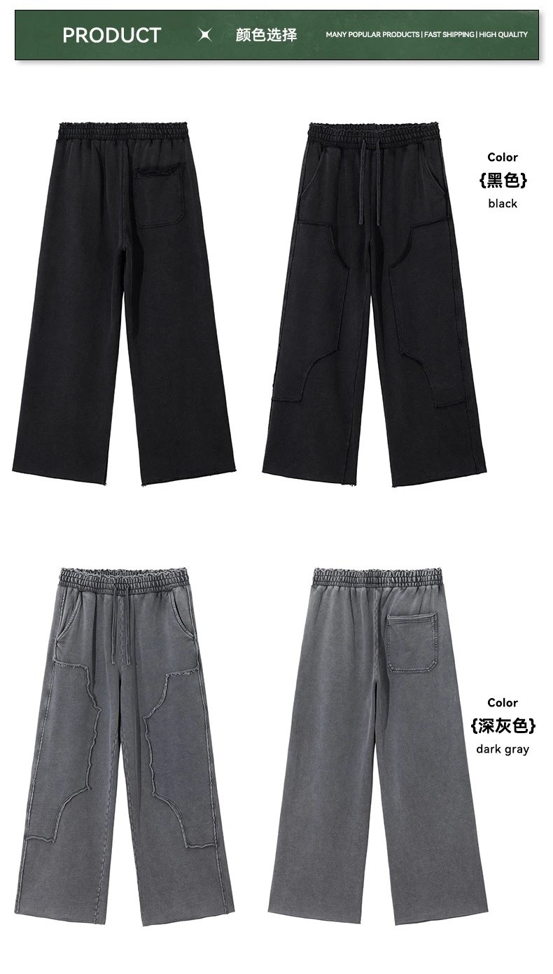 Loose Fit Cotton Cargo Pants Autumn Slate - Gallery Image 12 - Detailed View