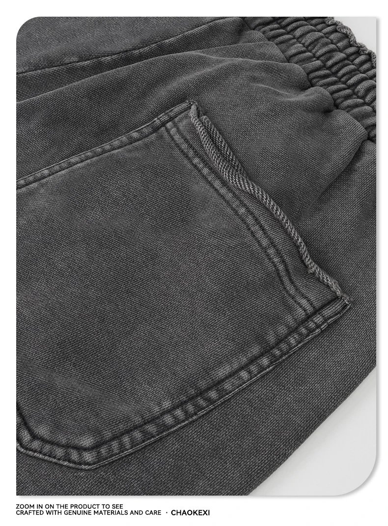 Loose Fit Cotton Cargo Pants Autumn Slate - Gallery Image 10 - Detailed View