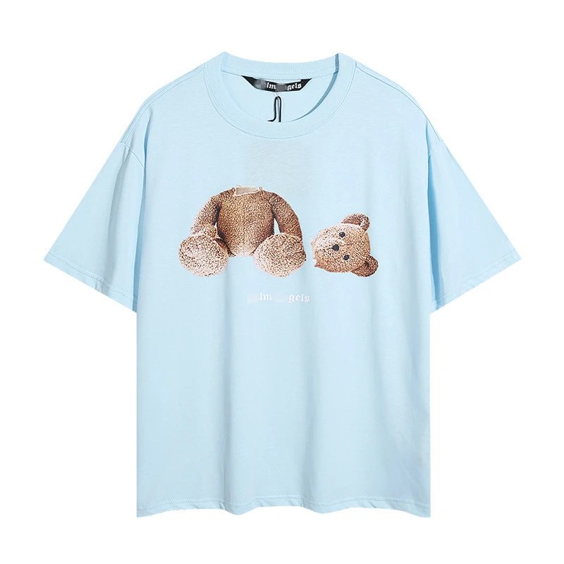 Vintage Teddy Graphic Tee Pastel Blue - Palm Angels - Cnfans - $21.29