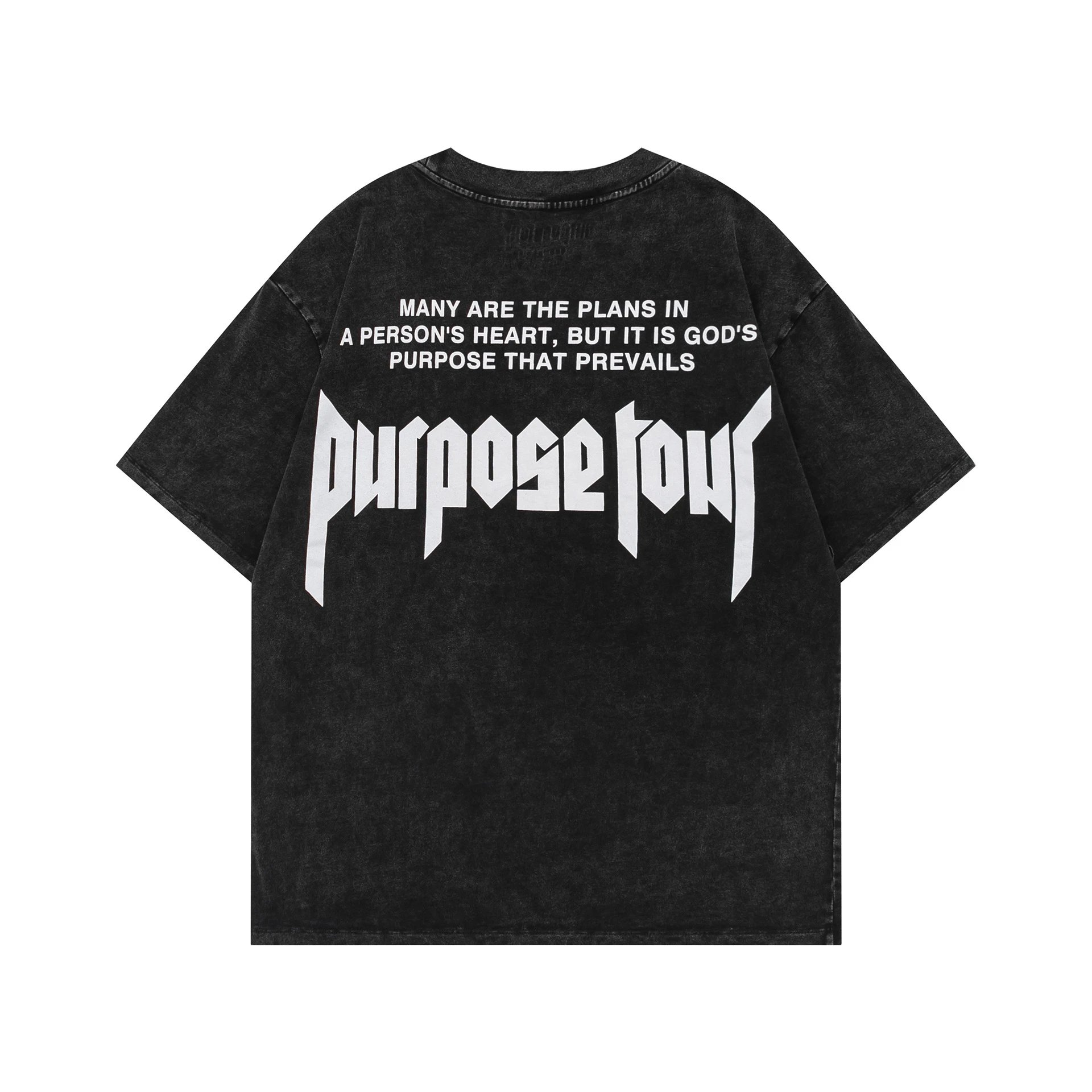 Vintage Washed Graphic Tee Charcoal - Gallery Image 3 - Detailed View