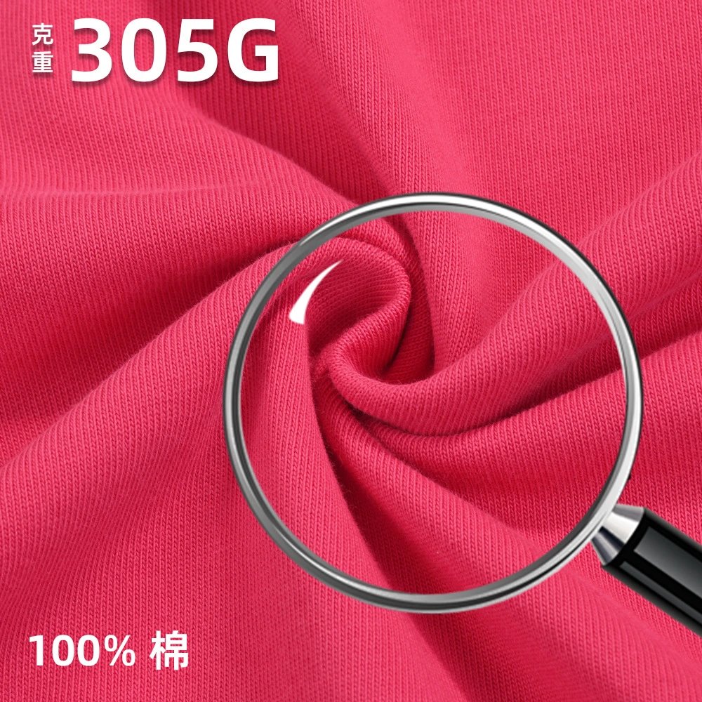 Oversize Cotton Tee, Spring/Summer, Rose Red - Gallery Image 3 - Detailed View