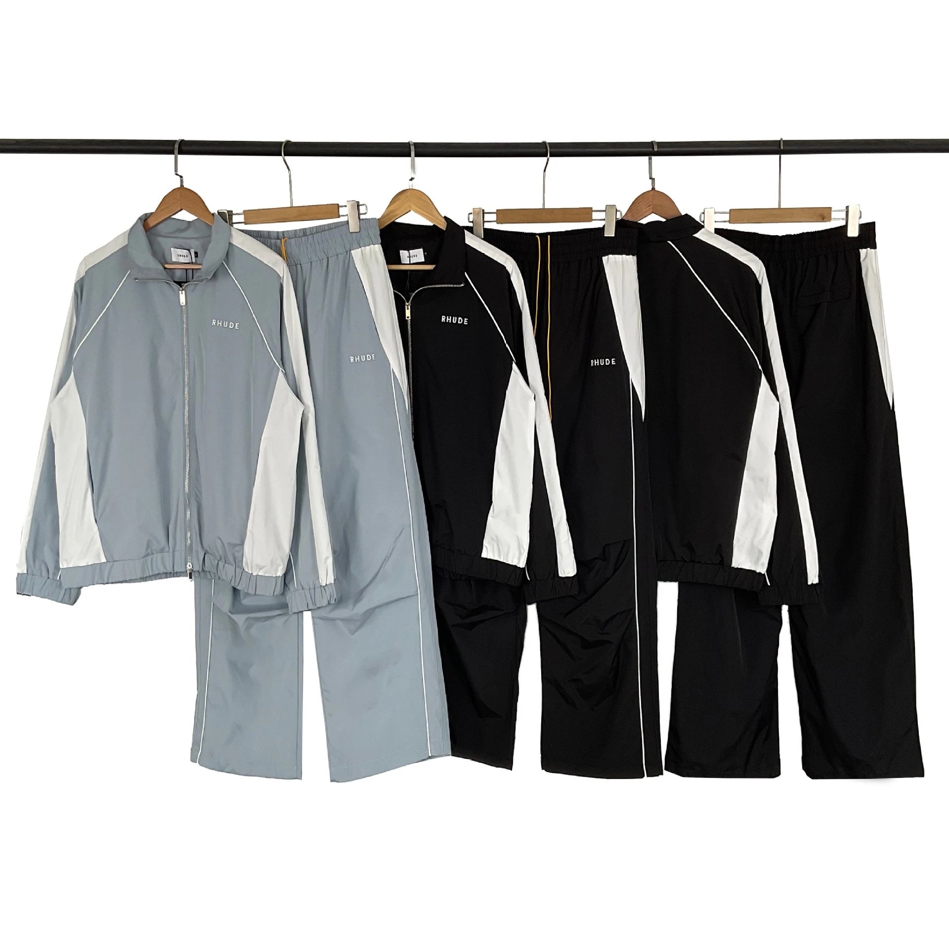Athletic Windbreaker Tracksuit Set Unisex Pale Blue - Gallery Image 1 - Detailed View