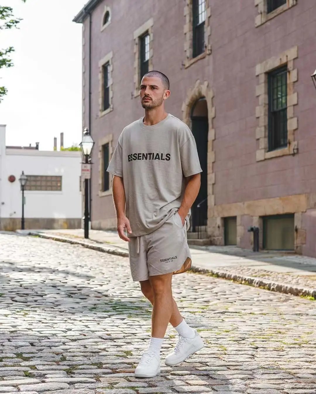 Streetwear Cotton Logo Tee Mustard Yellow - Gallery Image 12 - Detailed View