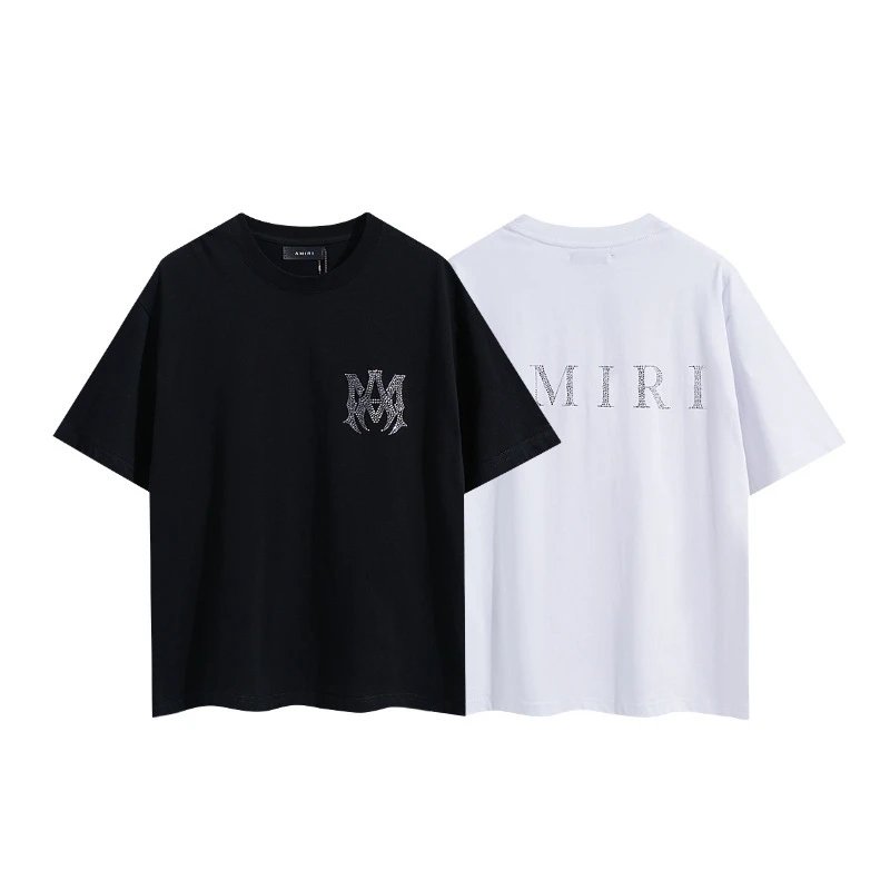 Amiri Rhinestone Logo T-Shirt Black - High Quality Product Image - Cnfans