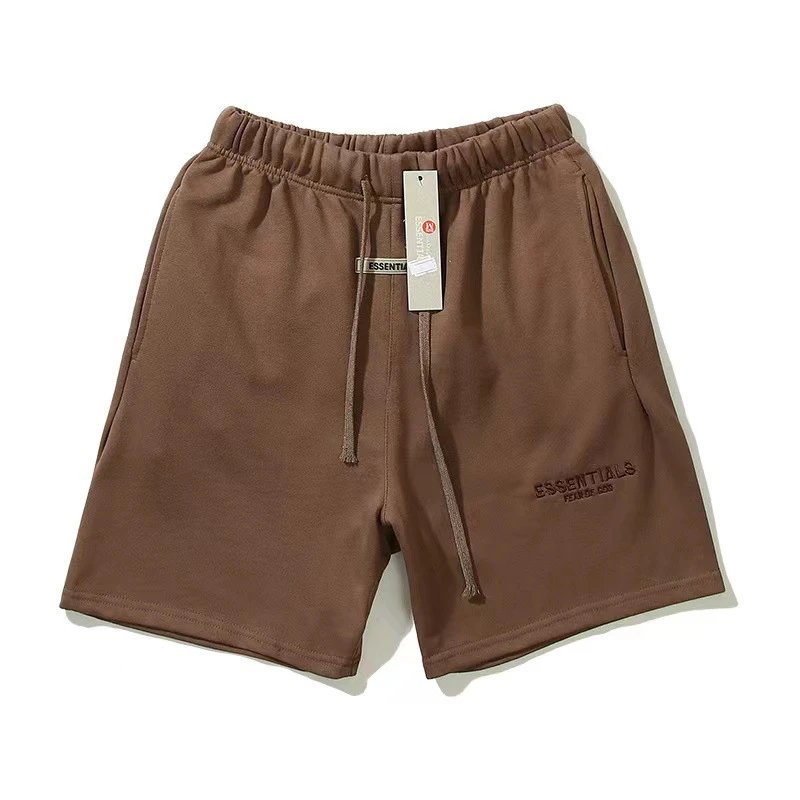 Casual Fleece Shorts Unisex Ash Gray - Gallery Image 3 - Detailed View