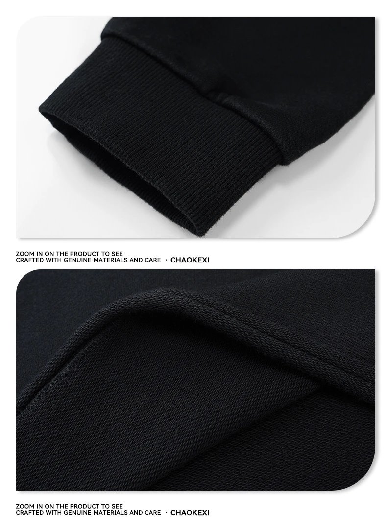 Retro Cotton Pullover Sweatshirt Unisex Onyx - Gallery Image 6 - Detailed View