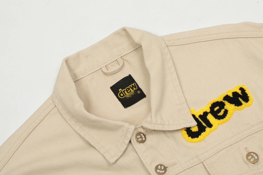 Street Art Alien Denim Jacket Sand Beige - Gallery Image 4 - Detailed View