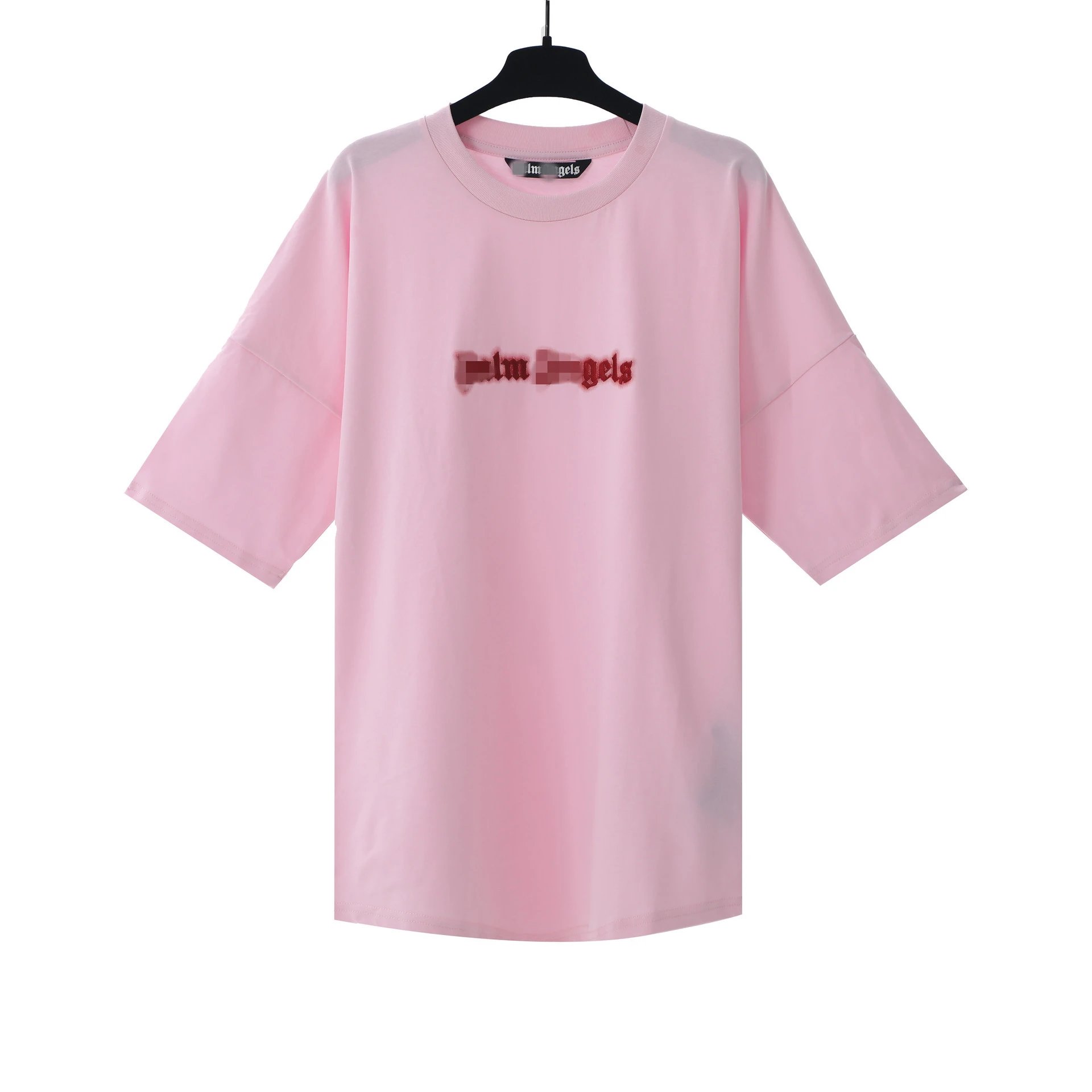 Streetwear Cotton Oversized T-Shirt Blush Pink - Gallery Image 2 - Detailed View