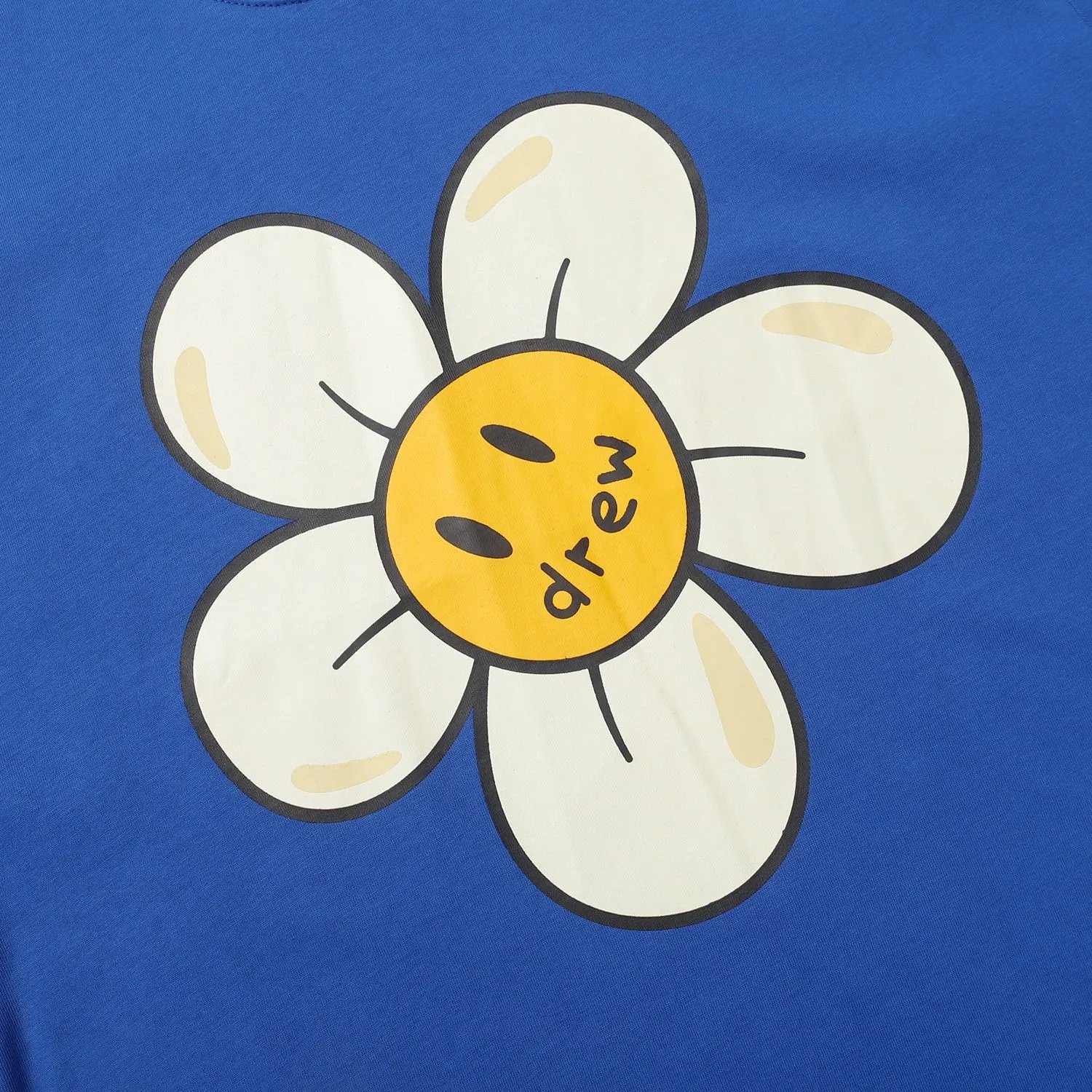 Street Style Flower Graphic Tee Royal Blue - Gallery Image 3 - Detailed View
