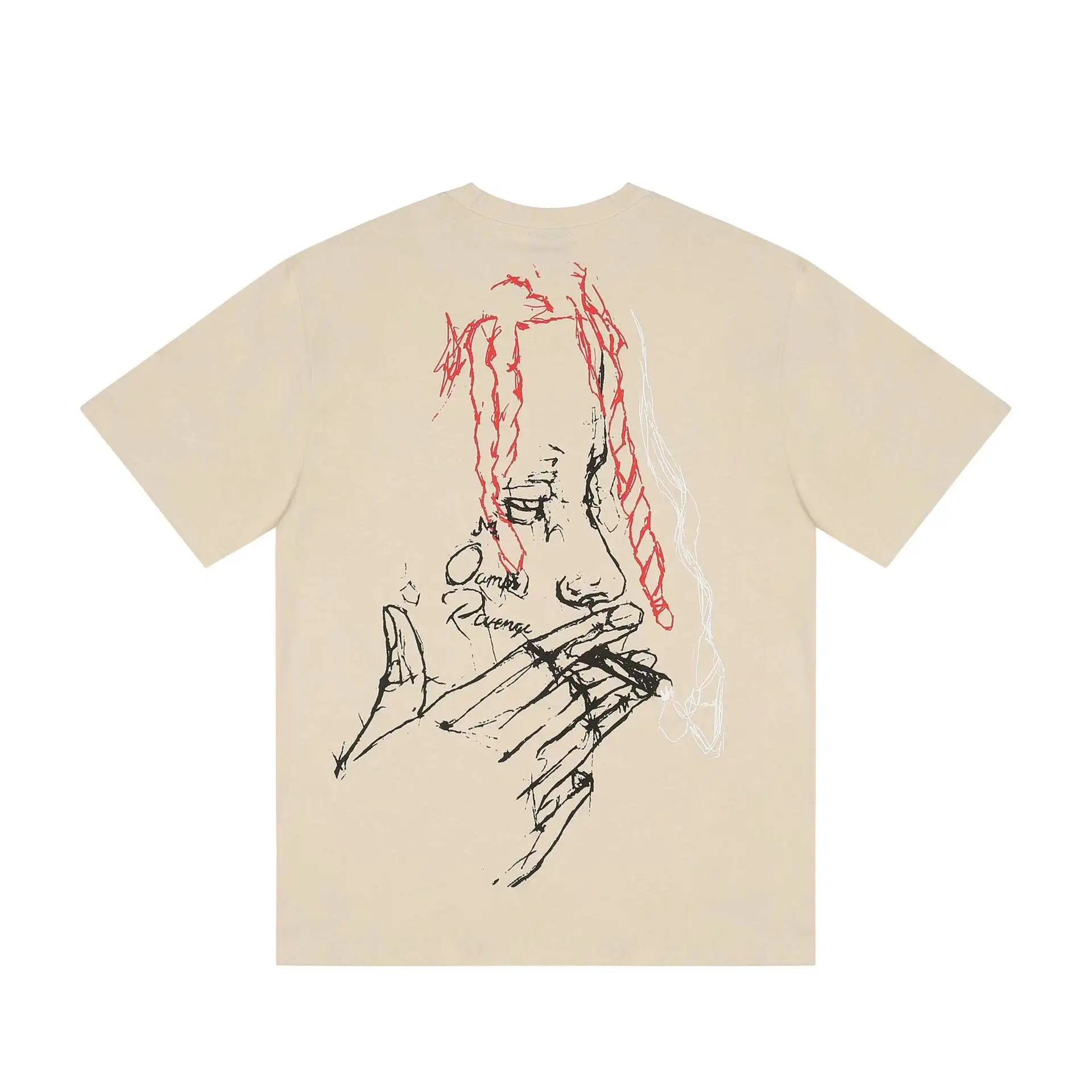 Vintage Graphic Streetwear Tee Ebony Black - Gallery Image 5 - Detailed View