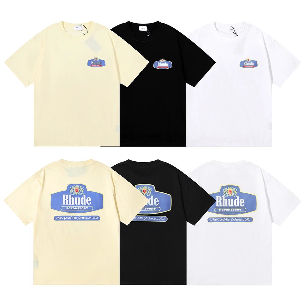Rhude Motorsport Badge T-Shirt Multicolor - Related Product - Cnfans