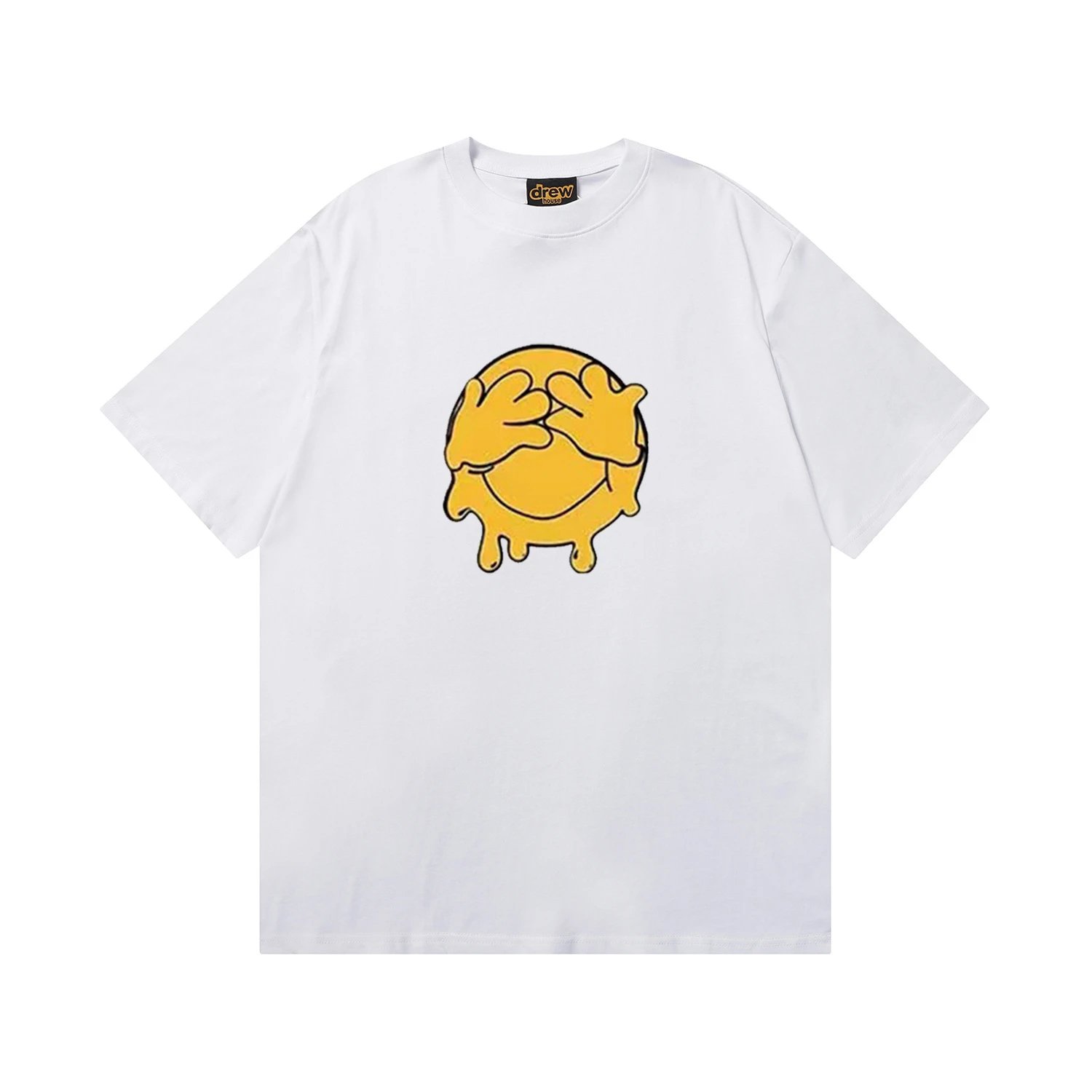 Melting Smiley Graphic Tee White - Related Product - Cnfans