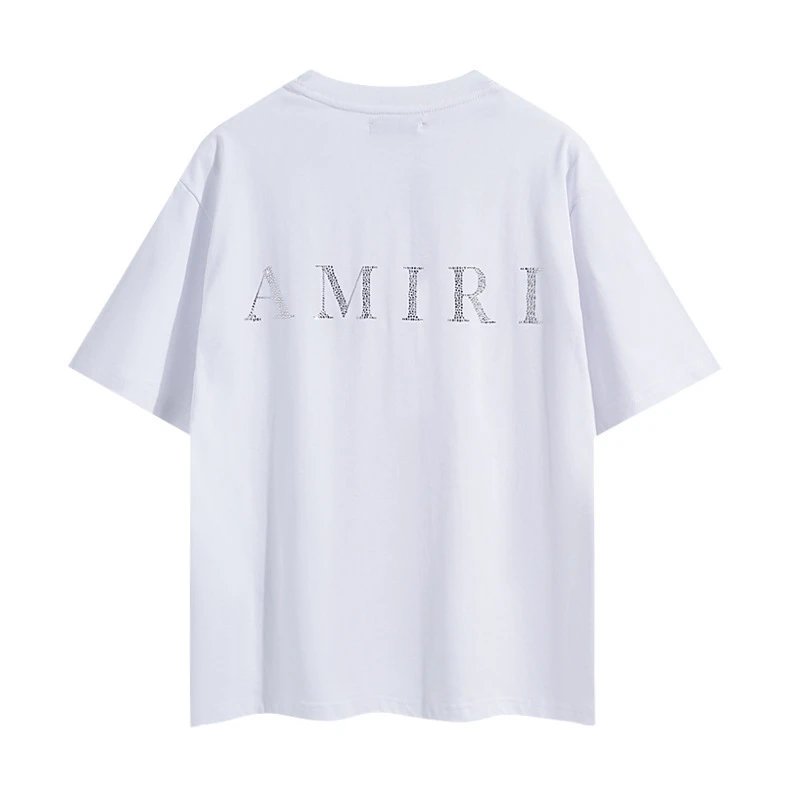 Amiri Rhinestone Logo T-Shirt Black - Gallery Image 5 - Detailed View