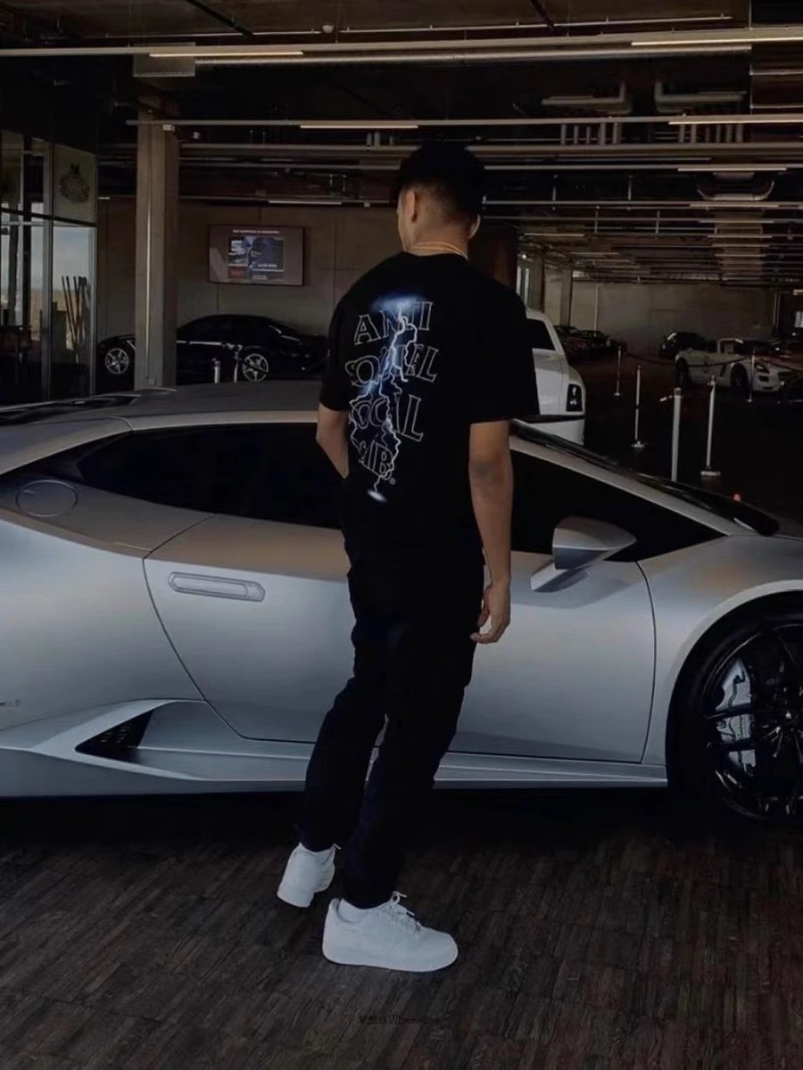 ASSC Lightning Print Tee Black - Gallery Image 11 - Detailed View