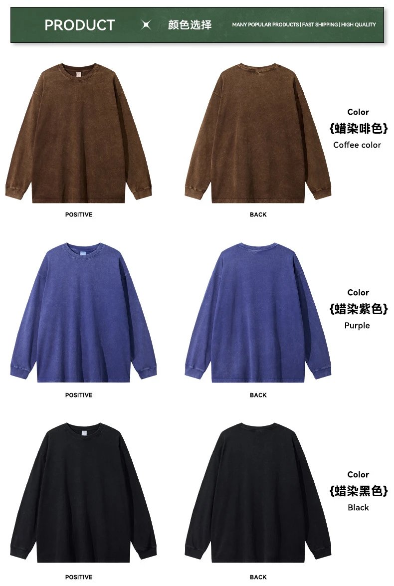 Vintage Cotton Long Sleeve Tee Unisex Faded Black - Gallery Image 12 - Detailed View