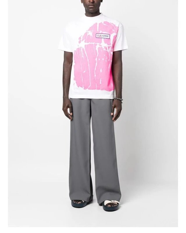 Street Art Paint Splash Cotton Tee Rose Pink - Gallery Image 9 - Detailed View