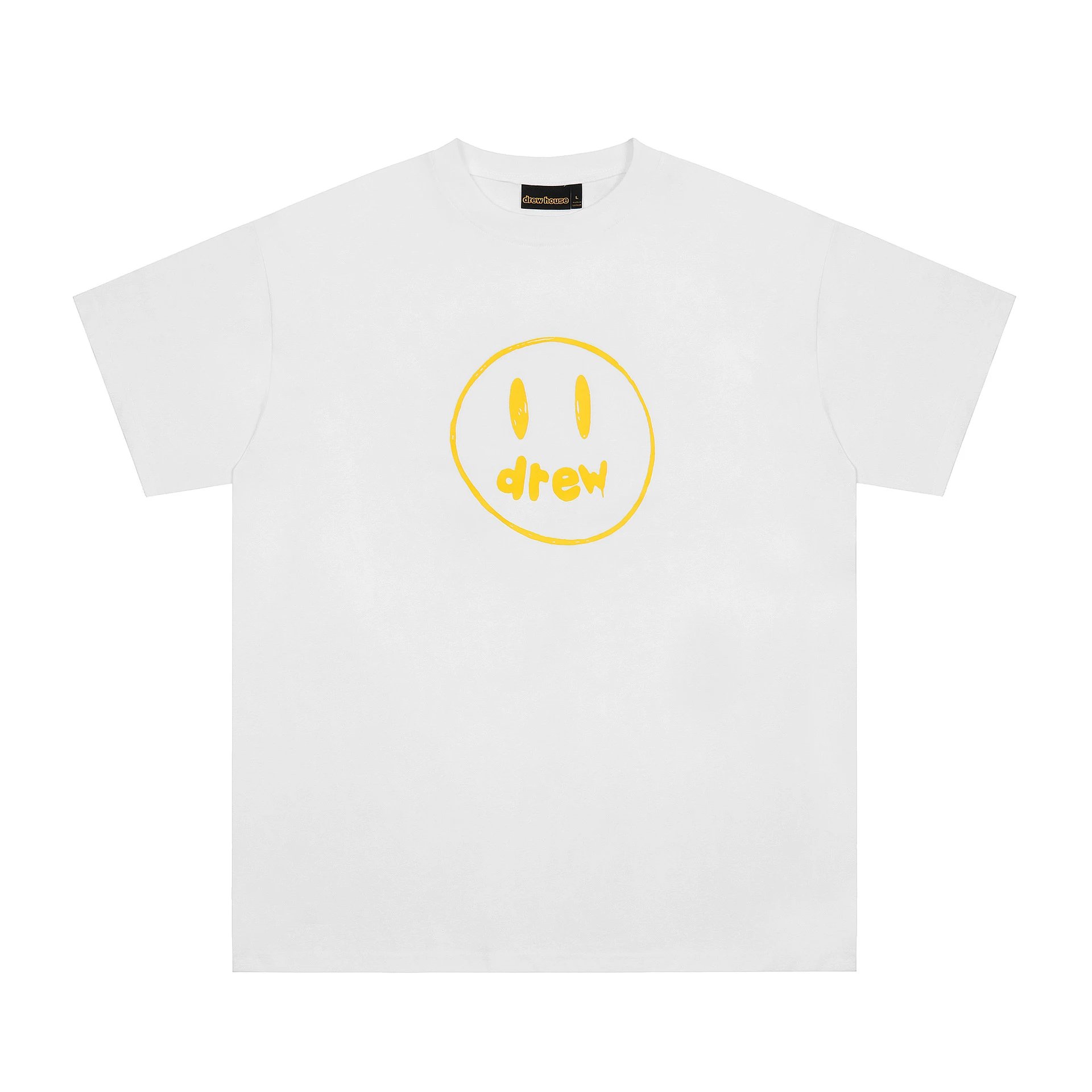 Street Graffiti Smile Cotton Tee Ivory - Drew(Drew House) - Cnfans - $21.29