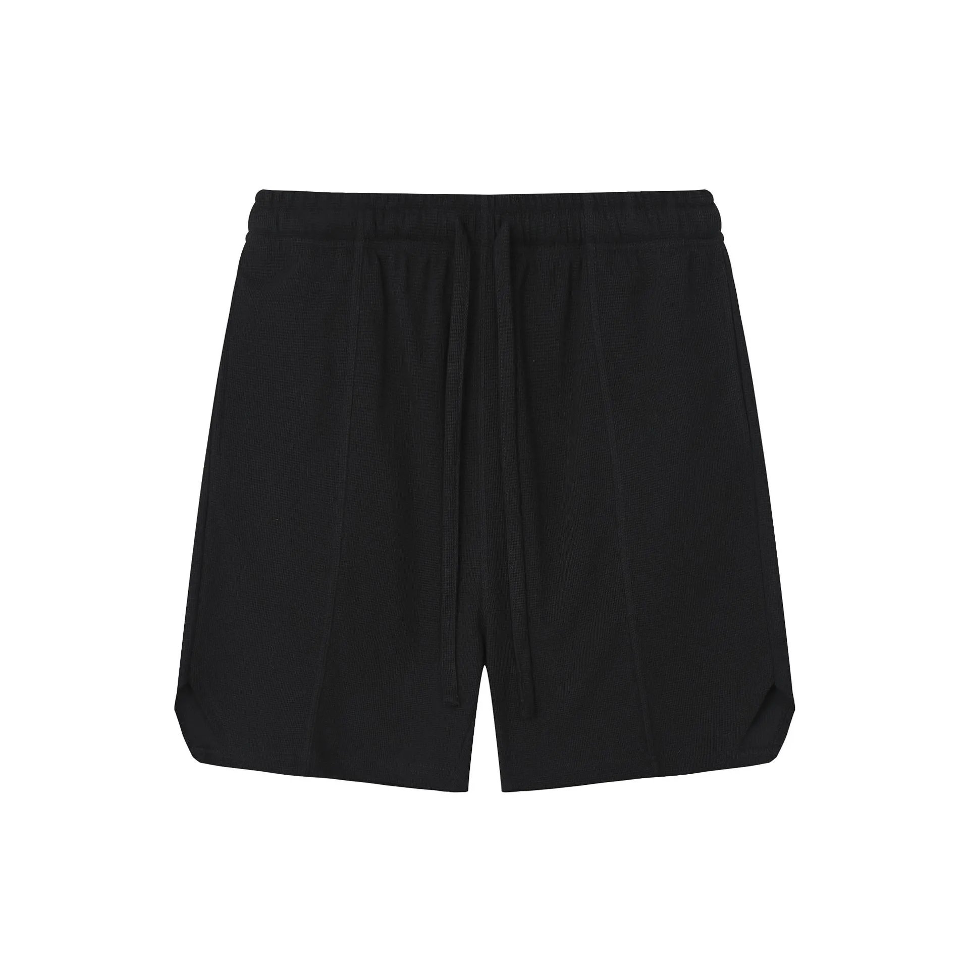 Men's Waffle Knit Shorts Street Casual Onyx - ChaoKeXi - Cnfans - $18.47