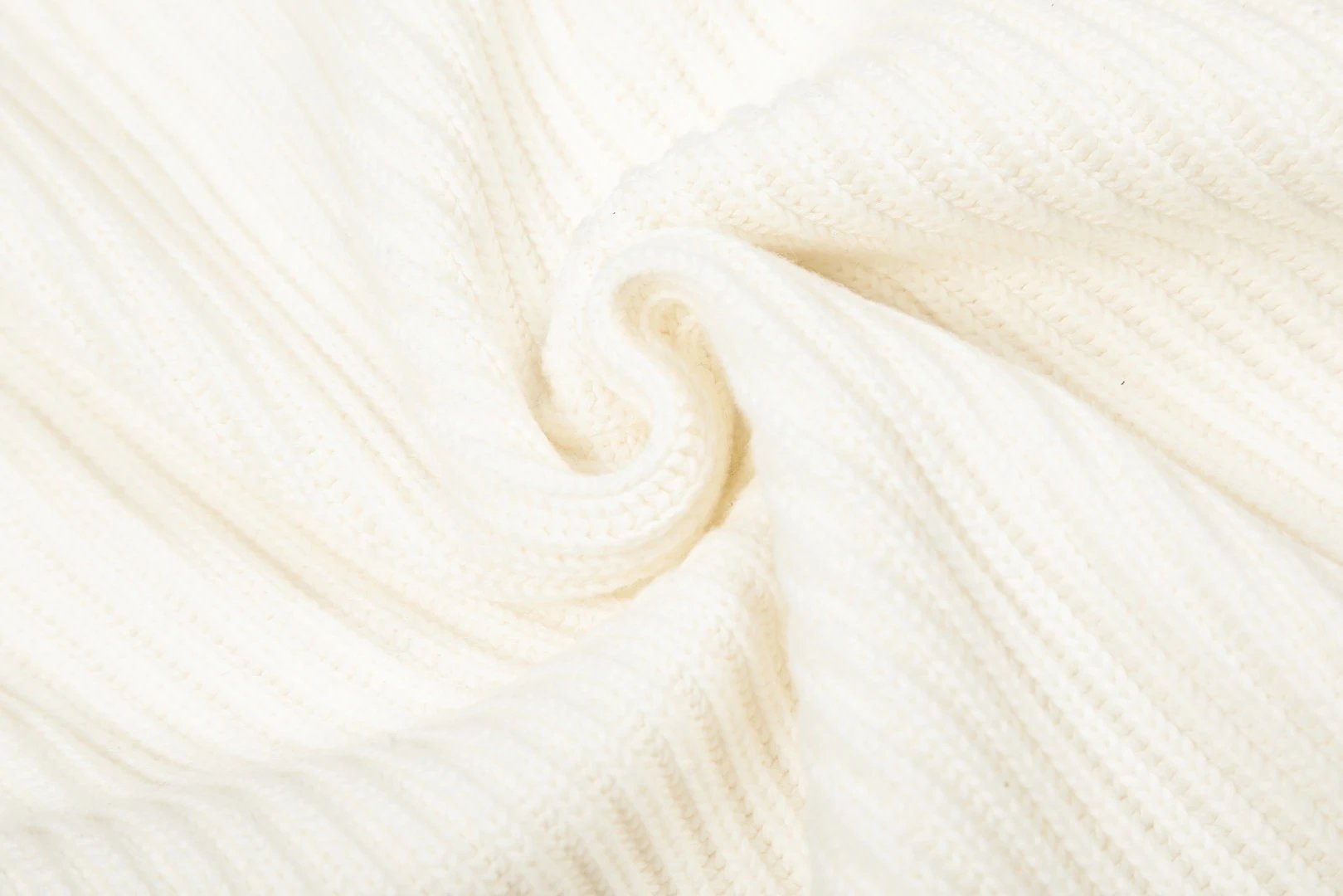 Classic Knit Zip Cardigan Women Ivory - Gallery Image 9 - Detailed View