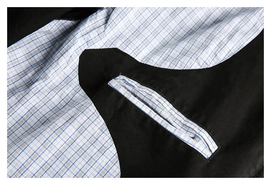 Retro Cleanfit Unisex Spring Fall Workwear Jacket Plaid Lined Obsidian - Gallery Image 14 - Detailed View