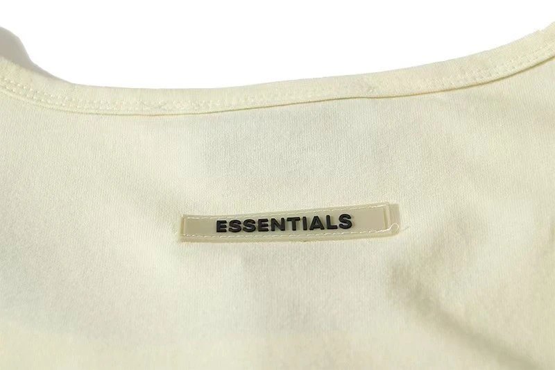 Streetwear Sleeveless Tee Cotton Ivory - Gallery Image 11 - Detailed View