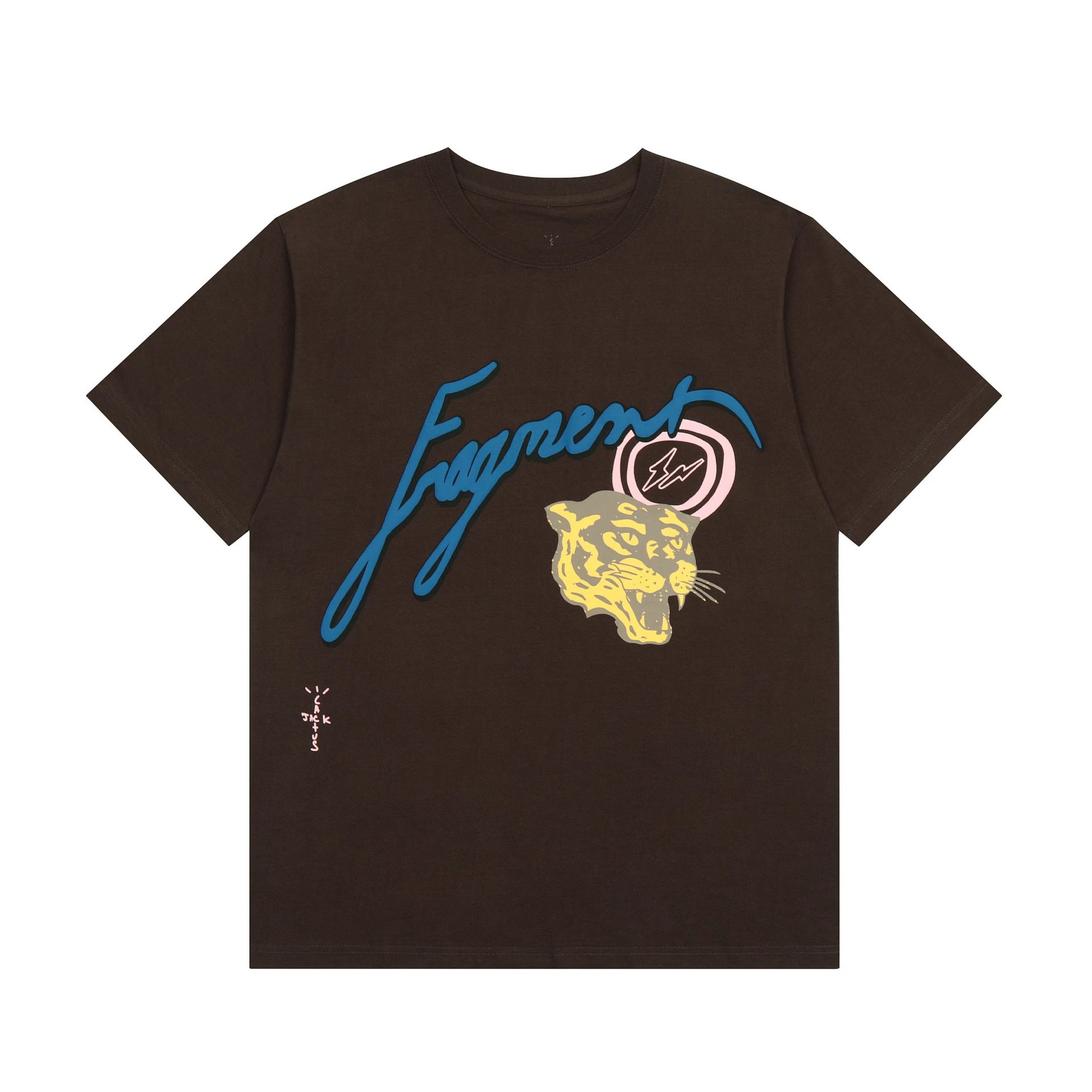 Streetwear Cotton Tiger Head Tee Cocoa Brown - Travis Scott - Cnfans - $21.61