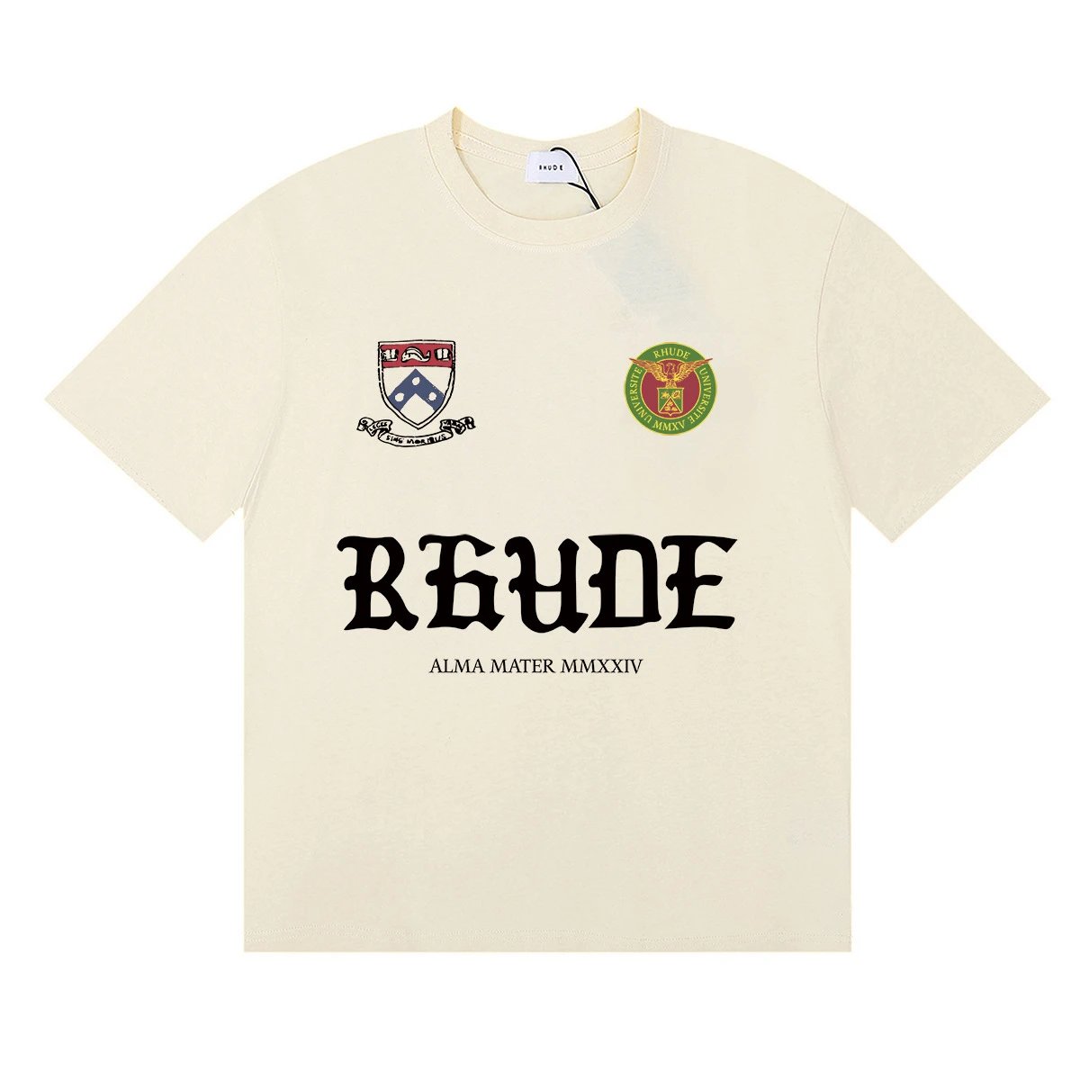 Rhude Geometric Logo T-shirt Black - Gallery Image 6 - Detailed View