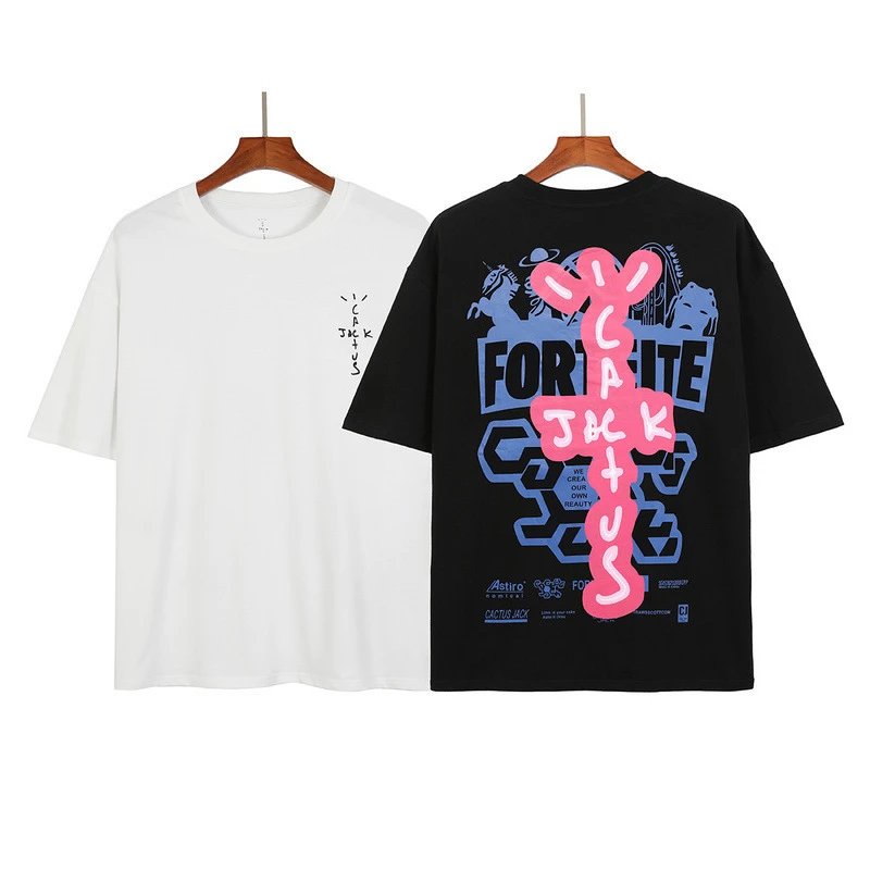 Streetwear Graphic Cotton Tee Unisex Ivory Black - Gallery Image 1 - Detailed View