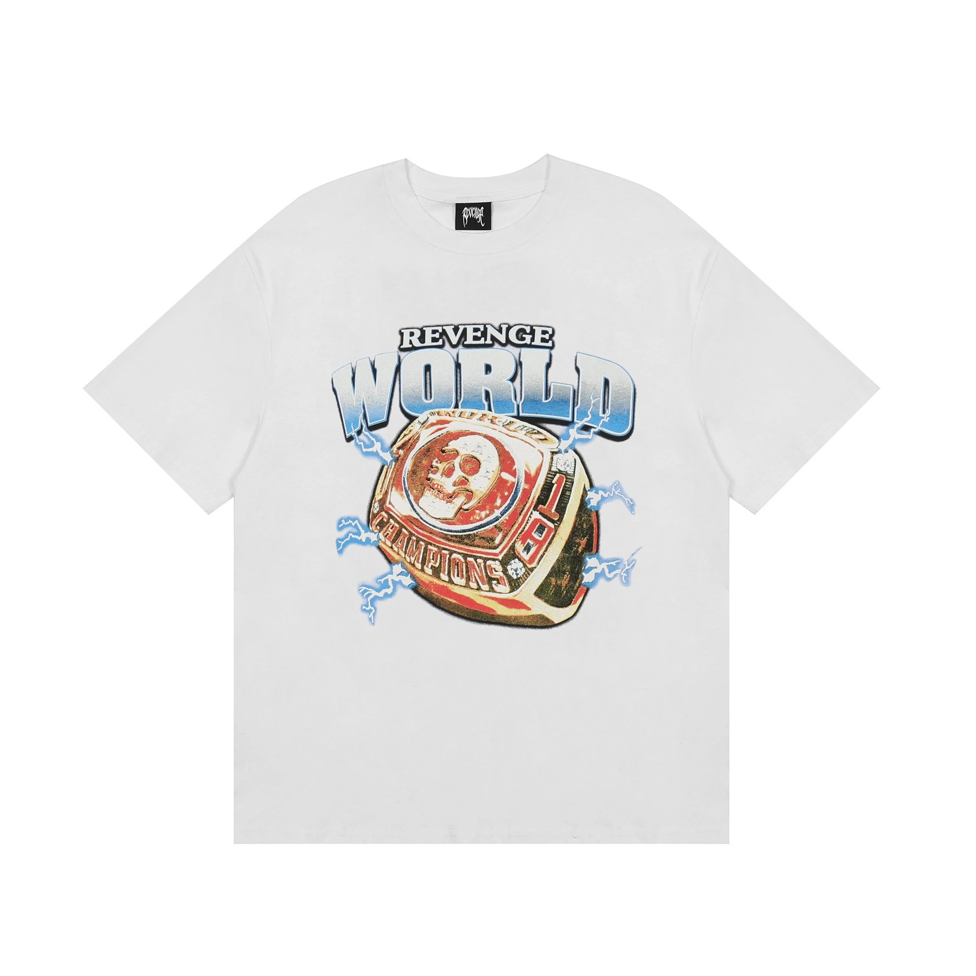 Skull Ring Graphic Tee White - Revenge - Cnfans - $19.03