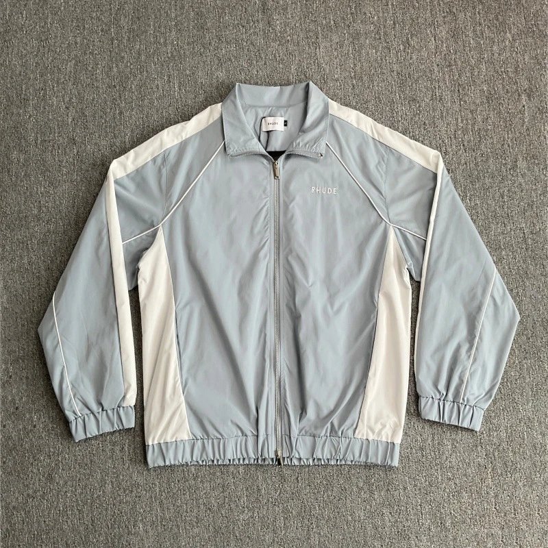 Athletic Windbreaker Tracksuit Set Unisex Pale Blue - Gallery Image 6 - Detailed View