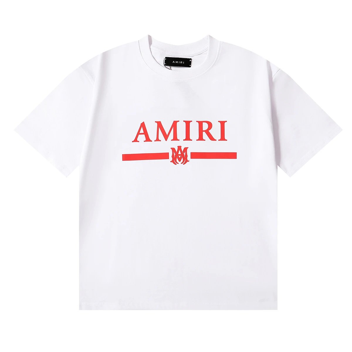 Amiri Logo Print T-Shirt Black White - Gallery Image 5 - Detailed View