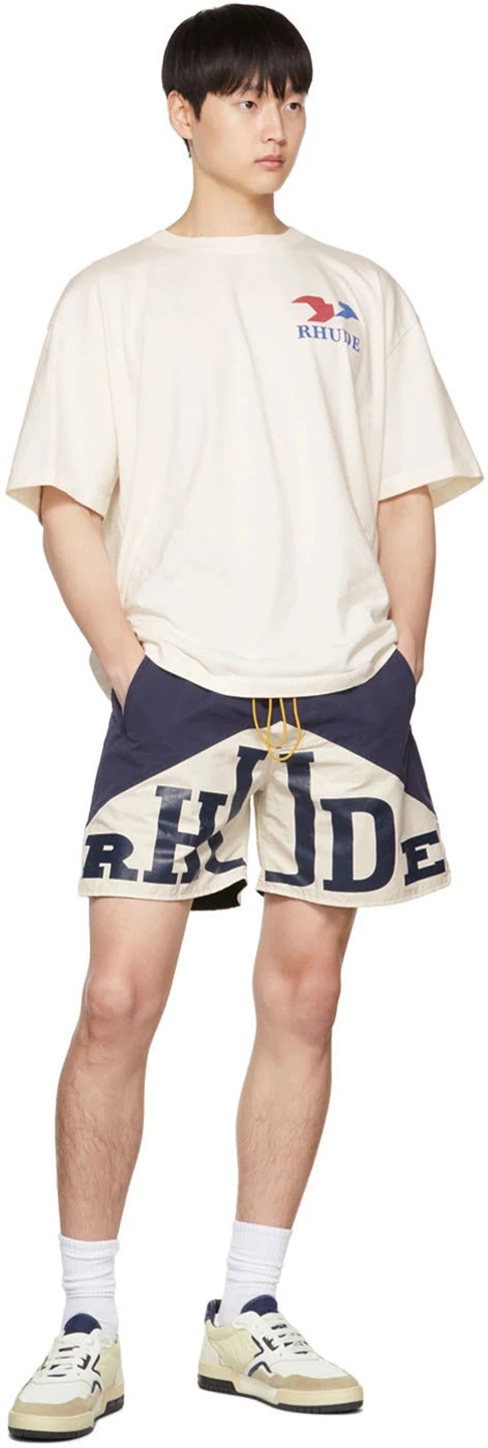 RHODE Colorblocked Beach Shorts Multicolor - Gallery Image 11 - Detailed View