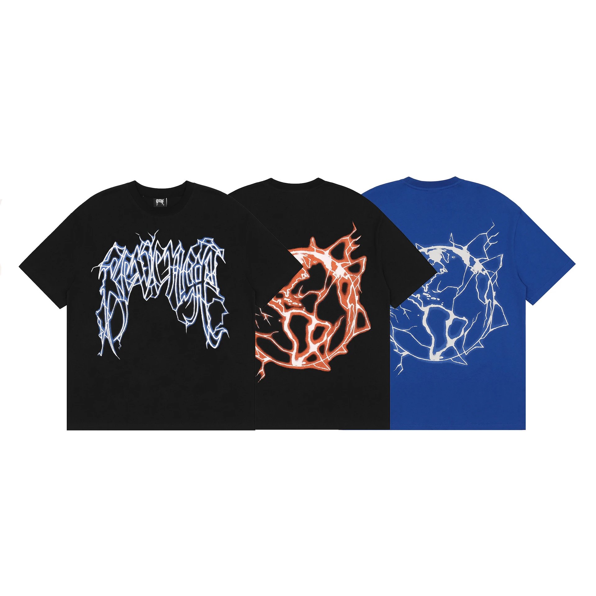 Streetwear Lightning Tee Obsidian - Gallery Image 1 - Detailed View