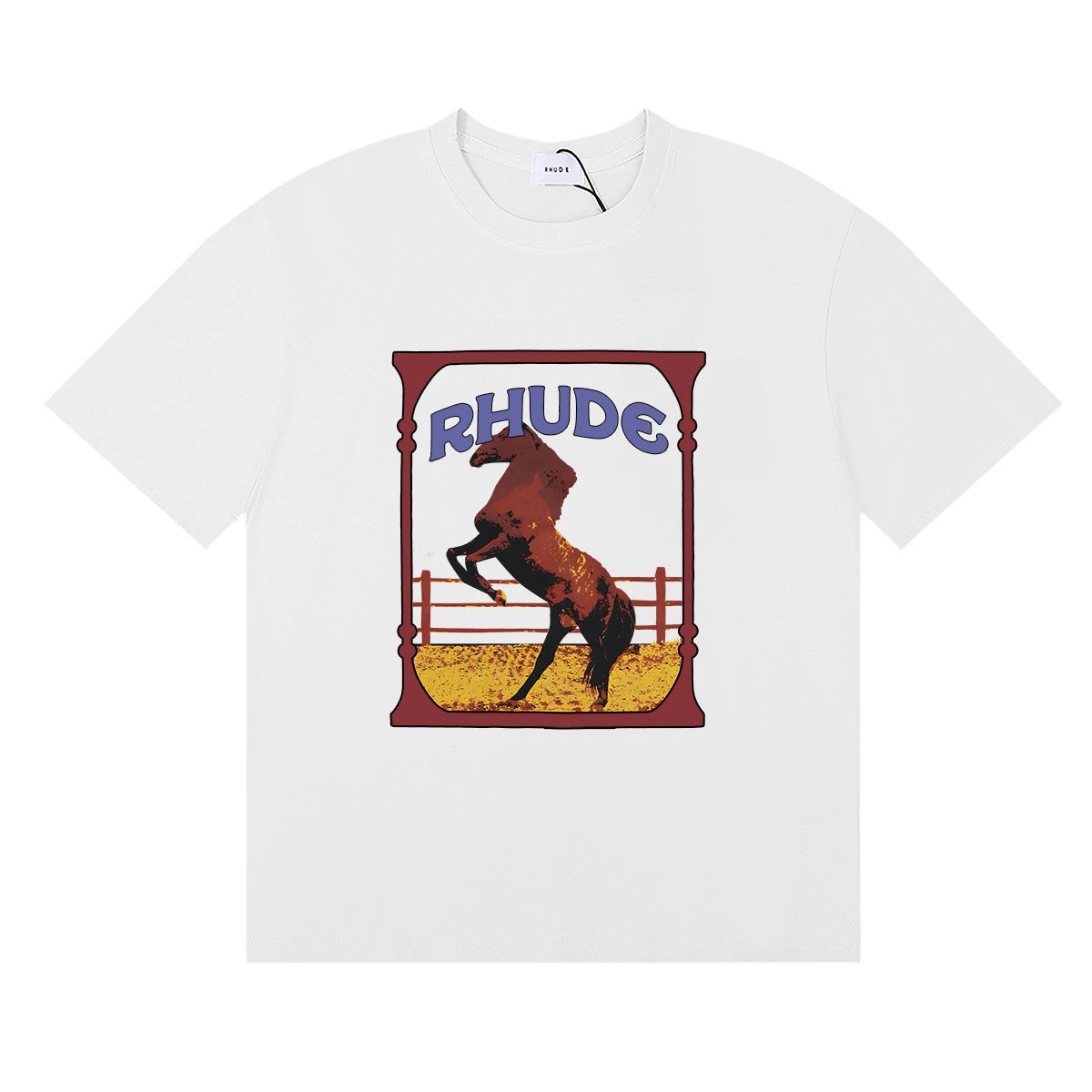 Rhude Graphic Tee Beige - Gallery Image 5 - Detailed View