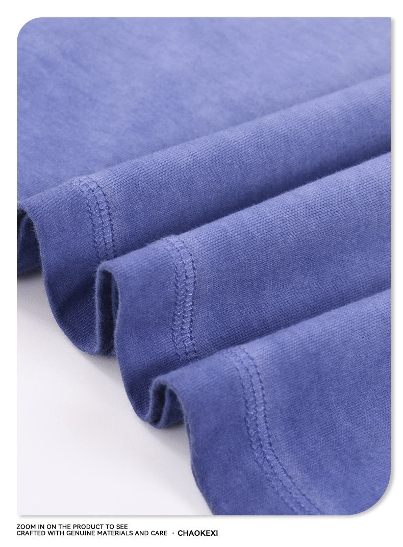 Vintage Cotton Blend Tee Casual Fit Washed Rose - Gallery Image 12 - Detailed View