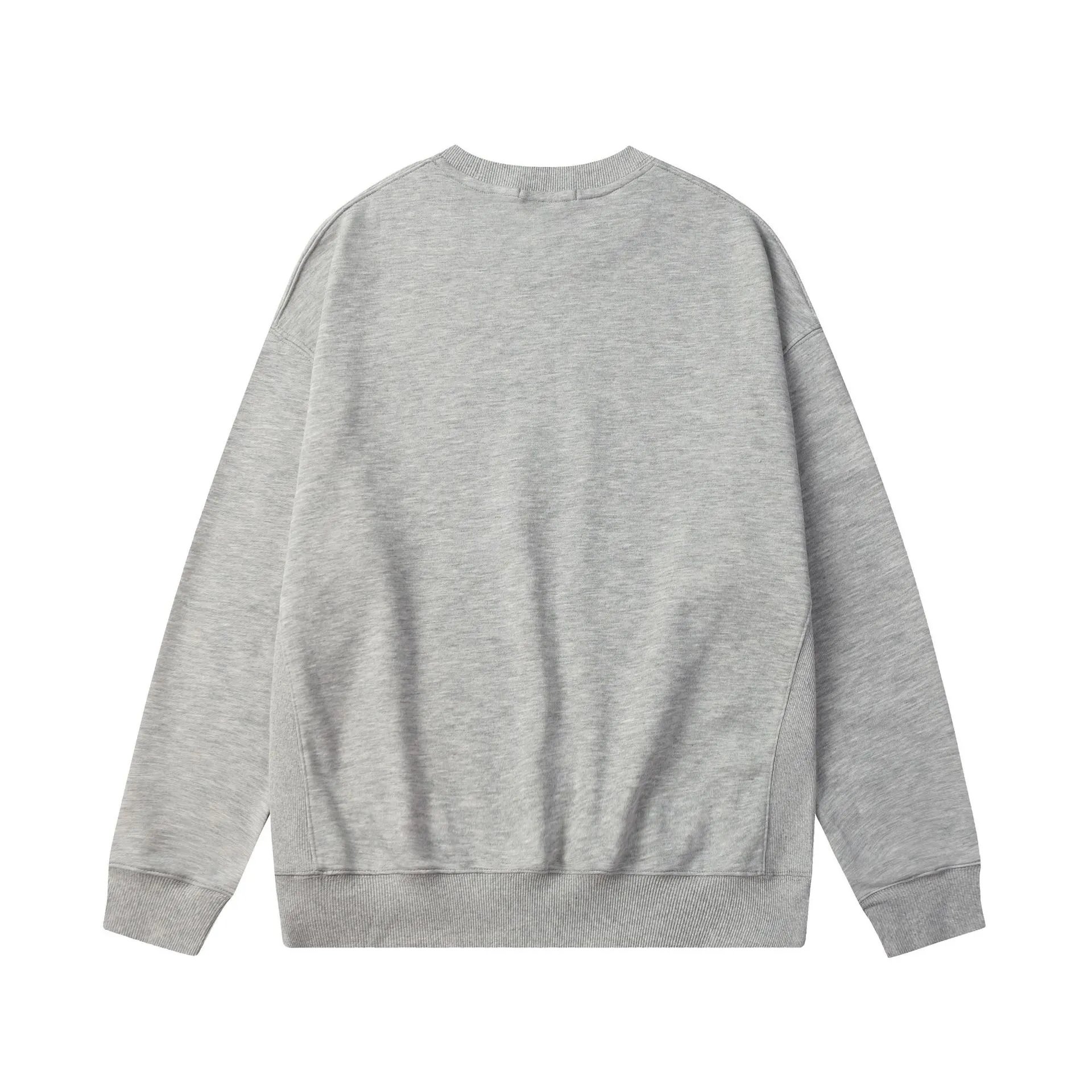 Trendy Oversized Dachshund Graphic Fleece Pullover, Heather Grey - Gallery Image 5 - Detailed View