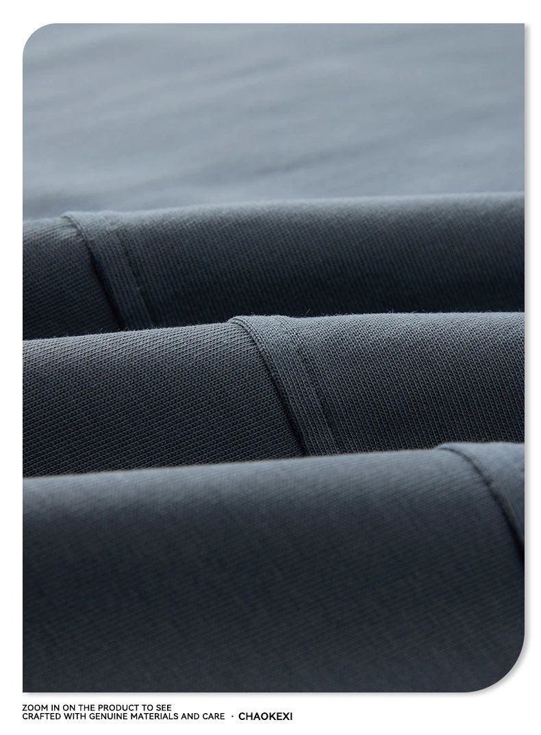 Boxy Cotton Short Sleeve Tee - Light Gray - Gallery Image 11 - Detailed View