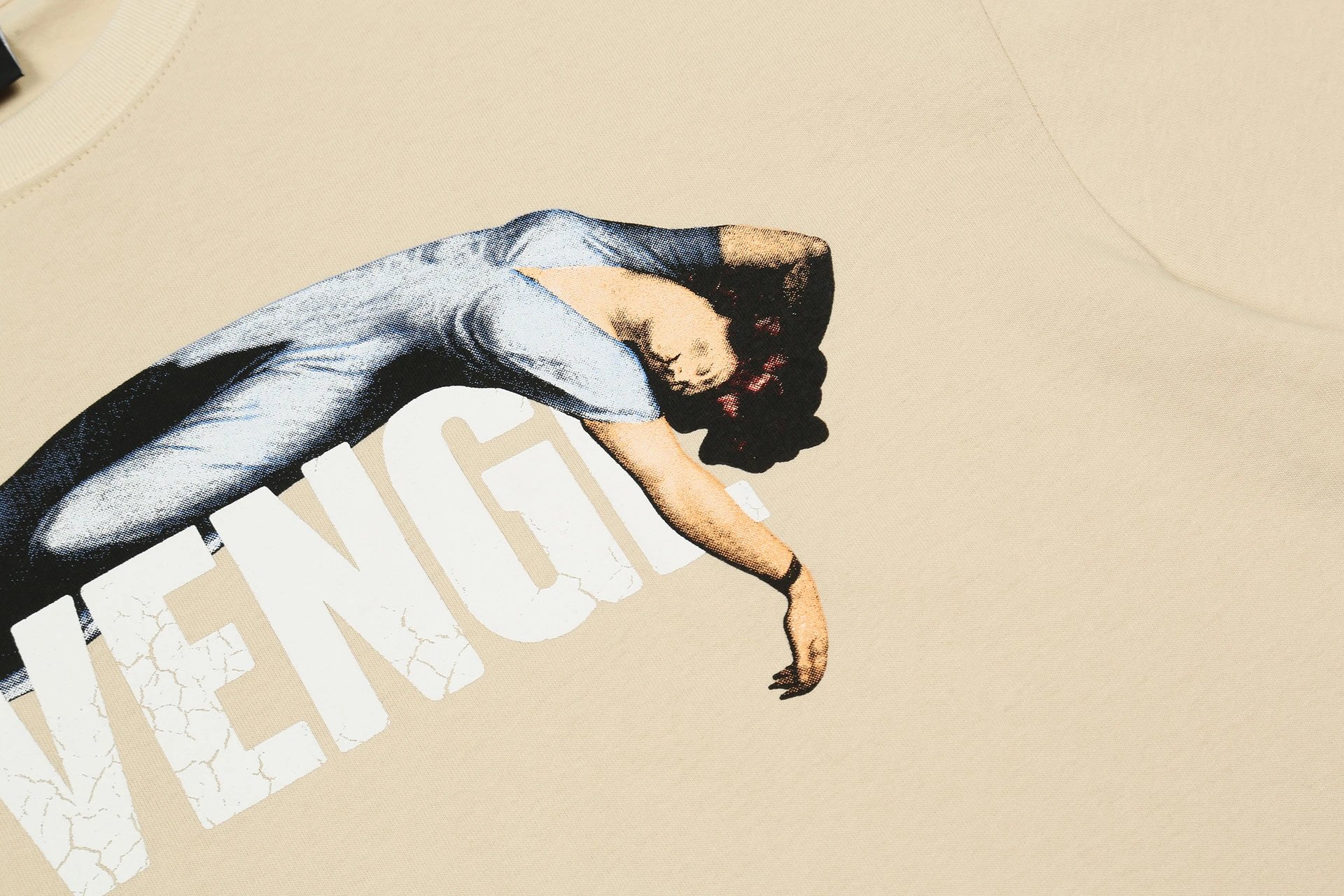 Revenge Sleeping Beauty T-Shirt Beige, Black - Gallery Image 9 - Detailed View