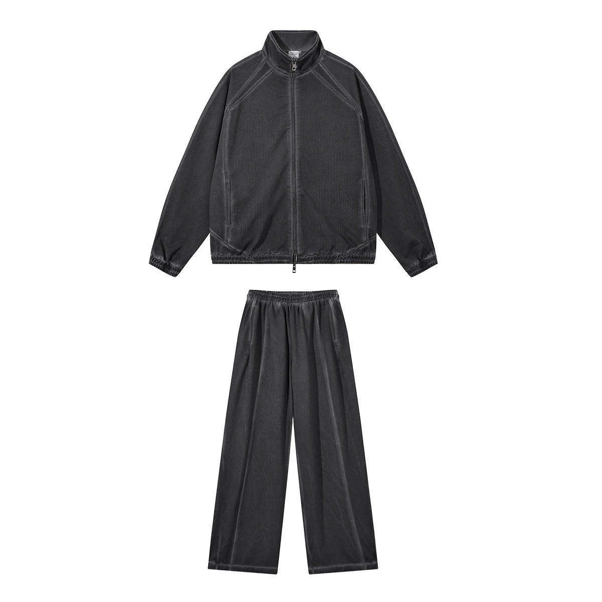 Retro Mesh Jacket Set Men's Workwear Graphite - Gallery Image 4 - Detailed View