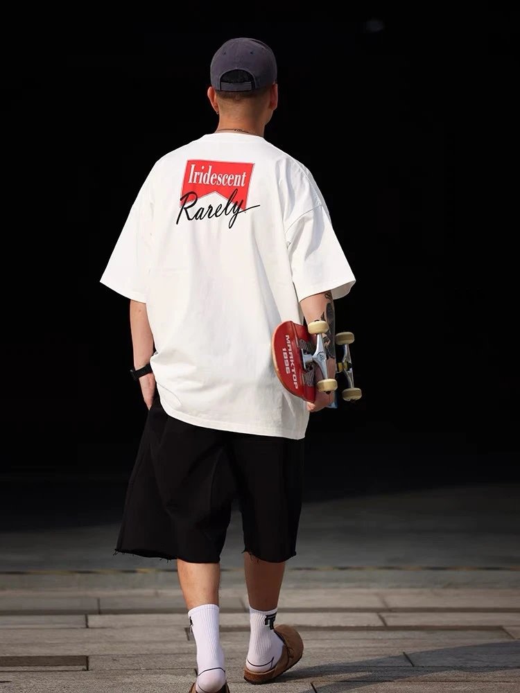 Streetwear Graphic Print Men's Tee - Onyx - Gallery Image 13 - Detailed View