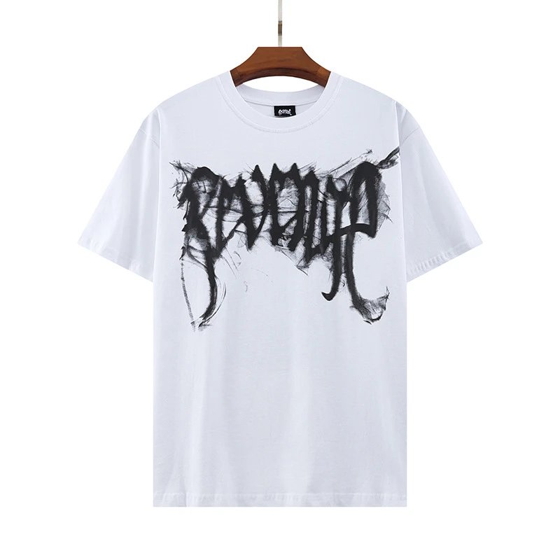 Gothic Smoke Skull T-Shirt Onyx - Gallery Image 4 - Detailed View