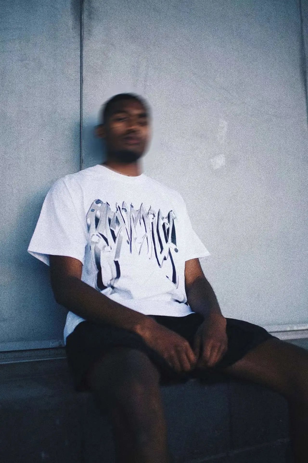 Gothic Skull Graphic Loose Cotton Tee Jet Black - Gallery Image 11 - Detailed View